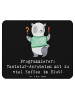 Mr. & Mrs. Panda Maus Pad Programmierer Kaffeeheld mit Spruch in Schwarz