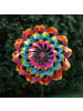 MARELIDA XXL Doppel Windrad bunt Windspiel H: 1,83cm in bunt