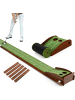 COSTWAY Golf Puttingmatte 2 Löcher in Grün