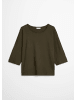 Marc O'Polo Jersey T-Shirts Shortsleeve Jacke in Mossy Earth