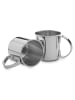 Echtwerk 2 tlg. Set Kupferbecher-Set 480 ml in Silber