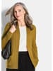 GOLDNER Kurzgröße:  Offener Cardigan mit Taschen, Glanz in honig