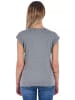 Frankie Morello Weiß Grau Baumwolle Damen T-Shirt