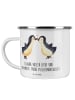 Mr. & Mrs. Panda Kaffeebecher 13. Hochzeitstag Veilchenhochzeit ... in Transparent