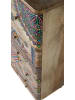 Giner y Colomer Handbemalte Kommode aus Mangoholz in Multicolored