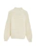ebeeza Damen Strickjacke in Wollweiss