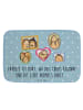 Mr. & Mrs. Panda Badematte Igel Familie mit Spruch in Blau Pastell