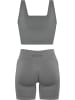 Circle Five Scrunch Shape Set (Push-Up Shorts und Medium Support Sport-BH) in Anthrazit