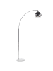 Beliani Stehleuchte PAROO in Silber - (W) 35 x (H) 210 x (L) 96 cm