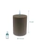 relaxdays 4 x LED Kerzen in Coffee - (H)13 x Ø 7,5 cm