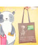 Mr. & Mrs. Panda Einkaufstasche Bester Dozent mit Spruch in Braun Pastell