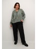 KAFFE curve Langarm-Bluse KCsida in Garden Topiary/Turtledove Str.