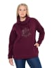Ulla Popken Sweatshirt in dunkel weinrot