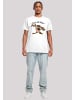 F4NT4STIC T-Shirt Looney Tunes Taz That's All Folks in weiß