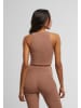 Urban Classics Urban Classics Ladies Sports Top Rib Ladies Sports Top Rib in light brown