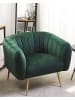 Beliani Sessel LACONIA in Grün/Gold - (W) 85 x (H) 70 x (L) 76 cm