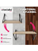 tectake 2er Set Wandregal Irvine 60 x 20 x 33,5 cm, Industrial Holz hell, Eiche Sonoma