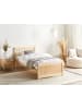 Beliani Einzelbett OLENDON in Braun - (W) 99 x (H) 82 x (L) 206 cm