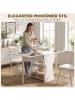HOMCOM Klapptisch-160L x 60B x 75H cm-Weiß