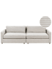 Beliani 3-Sitzer Sofa VINSTRA in Grau/Heller Holzfarbton - (W) 250 x (H) 80 x (L) 125 cm