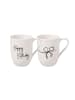Villeroy & Boch 2er Set Kaffeebecher Happy Birthday Statement 280 ml weiß in weiß