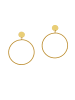 ANELY Runde Ohrstecker mit Ring Seildesign in Gold