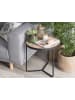 Beliani Beistelltisch MELODY in Braun/Schwarz - (W) 50 x (H) 50 x (L) 50 cm