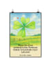 Mr. & Mrs. Panda Plakat Blume Kleeblatt Design mit Spruch in Weiß