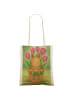 Mr. & Mrs. Panda Stofftasche Hase Tulpen Design ohne Spruch in Weiß