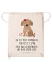 Mr. & Mrs. Panda Jutebeutel Hund Dame mit Spruch in Creme