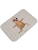 Mr. & Mrs. Panda Badematte Faultier Yoga ohne Spruch in Grau Pastell