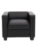 MCW 3-1-1 Couchgarnitur Lille, Leder schwarz