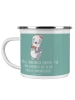 Mr. & Mrs. Panda Camping Emaille Tasse Junggesellinnenabschied E... in Meeresbrise
