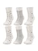 Occulto 6er Pack Warme Socken Smilla in Graue-Punkte