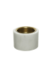 MARELIDA Teelichthalter Marmor in weiß/grau - H: 4cm