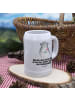 Mr. & Mrs. Panda Bierkrug Chinchilla Blume mit Spruch in Weiß