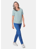GOLDNER Shirt Gepflegtes Shirt in formstabiler Ware in bleu