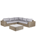 Beliani 4-tlg Lounge Set PALERMO in Braun/Grau