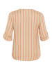 KAFFE curve Langarm-Bluse KCsida Regular fit in Feather Gray / Melon Stripe