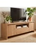 Furn.Design TV-Lowboard Hickory Walnuss 164 x 59 cm, TV Unterteil in modernem Design