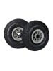 relaxdays 8x Sackkarrenrad in Schwarz/ Grau - 3.00-4