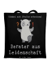 Mr. & Mrs. Panda Jutebeutel Berater Leidenschaft mit Spruch in Schwarz