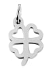 Adeliás Damen Anhänger – Kleeblatt Anhänger aus Edelstahl in silber