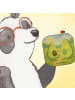 Mr. & Mrs. Panda Glas-Untersetzer Avocado Pärchen Design ohne Sp... in Weiß