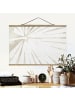 WALLART Stoffbild - Palmenblatt Silhouette auf Leinen in Creme-Beige