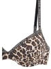 Copenhagen Studios Bügel-Bikini-Top in braun-bedruckt