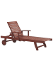 Beliani Gartenliege TOSCANA in Braun - (W) 64 x (H) 35 x (L) 196 cm