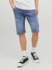 Jack & Jones Kurze unifarbene Shorts mit Knopfleiste und Eingrifftaschen in Blau
