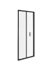Beliani Duschtür NELTUME in Schwarz - (W) 80 x (H) 190 cm