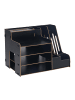 relaxdays Dokumentenablage in Schwarz - (B)37 x (H)28 x (T)29 cm
